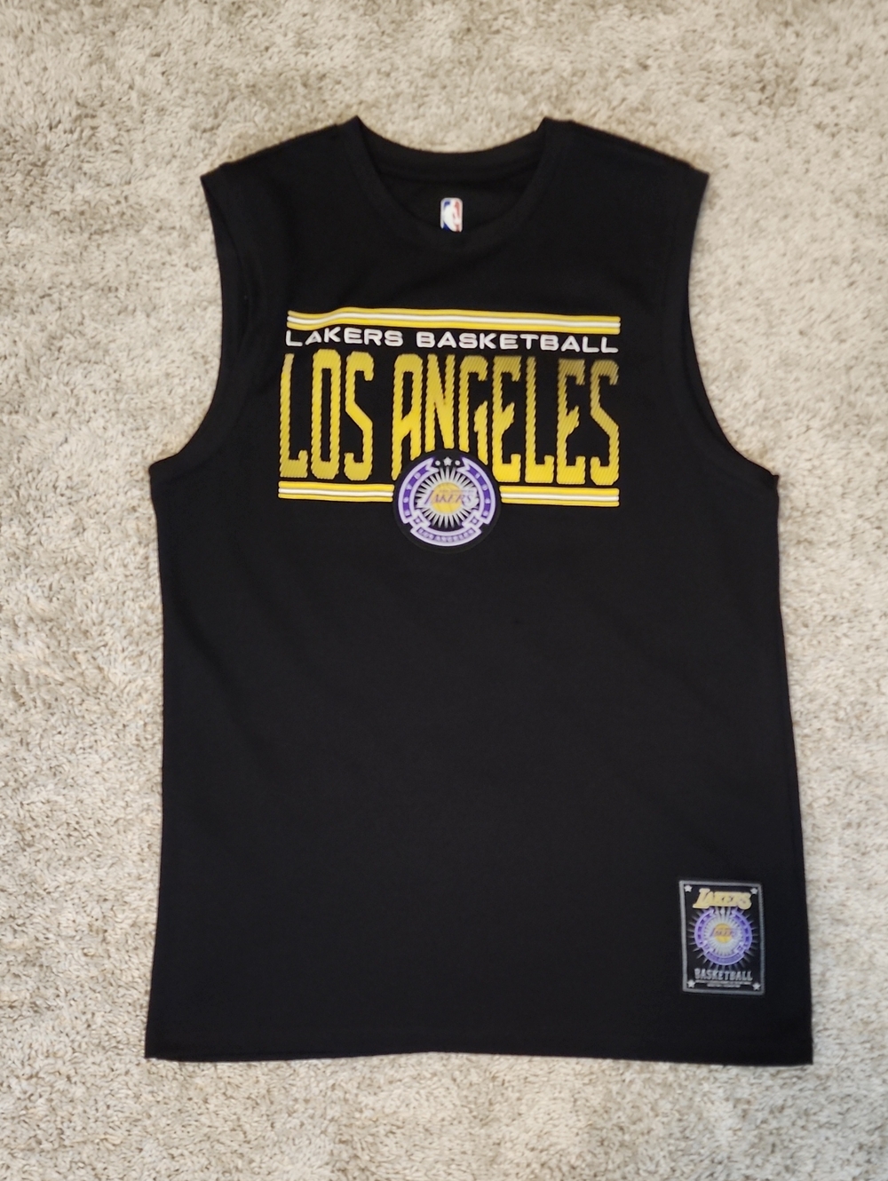 NBA Los Angeles Lakers Black & Yellow Sleeveless Jersey Tank